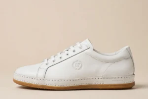 Men's White Old Money Minimalist Leather Sneakers - Italian Luxury - AURA FASHION